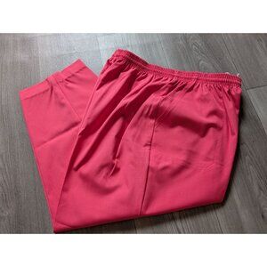 Vtg Koret Womens Elastic Waist Drawstring Pants Pink Coral NWOT Size
